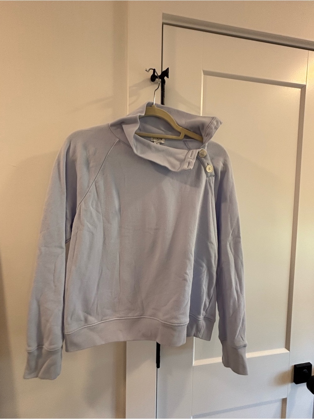 J. Crew Blue Factory Button-Neck Pullover